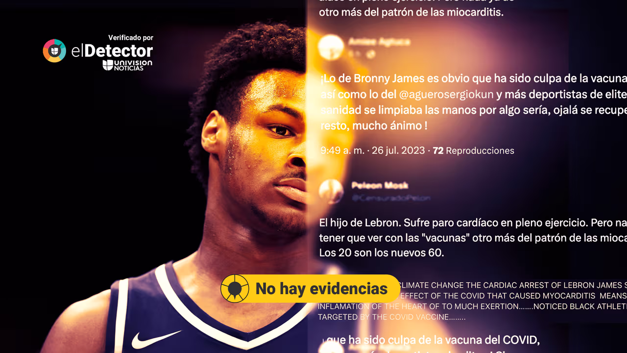 Image accompanying El paro cardíaco que sufrió Bronny James, hijo mayor de la superestrella de la NBA LeBron James, está relacionado con una miocarditis producida por haber recibi