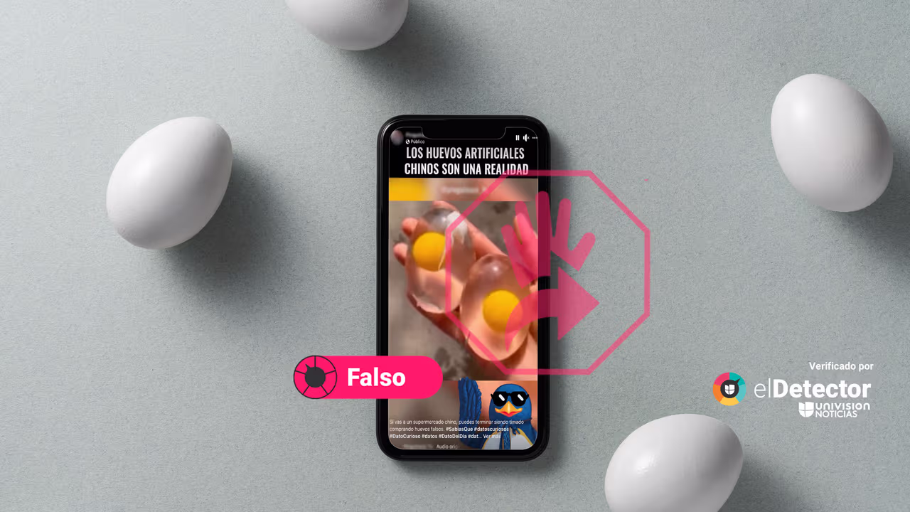 Image accompanying “Huevos artificiales” mostrados en un video son elaborados para venderlos a “compradores incautos” en supermercados chinos.