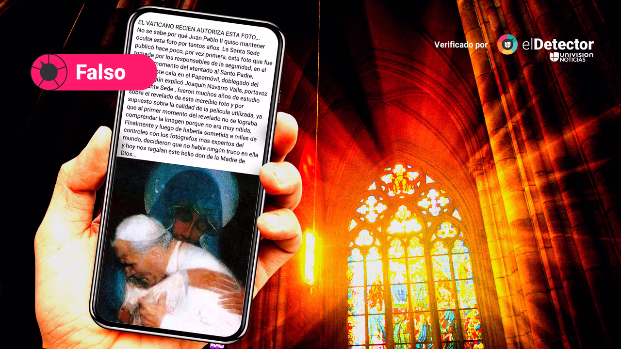 Image accompanying Esta imagen de Juan Pablo II abrazado por la Virgen es una foto que “quiso mantener oculta” y fue “recién autorizada” por el Vaticano.