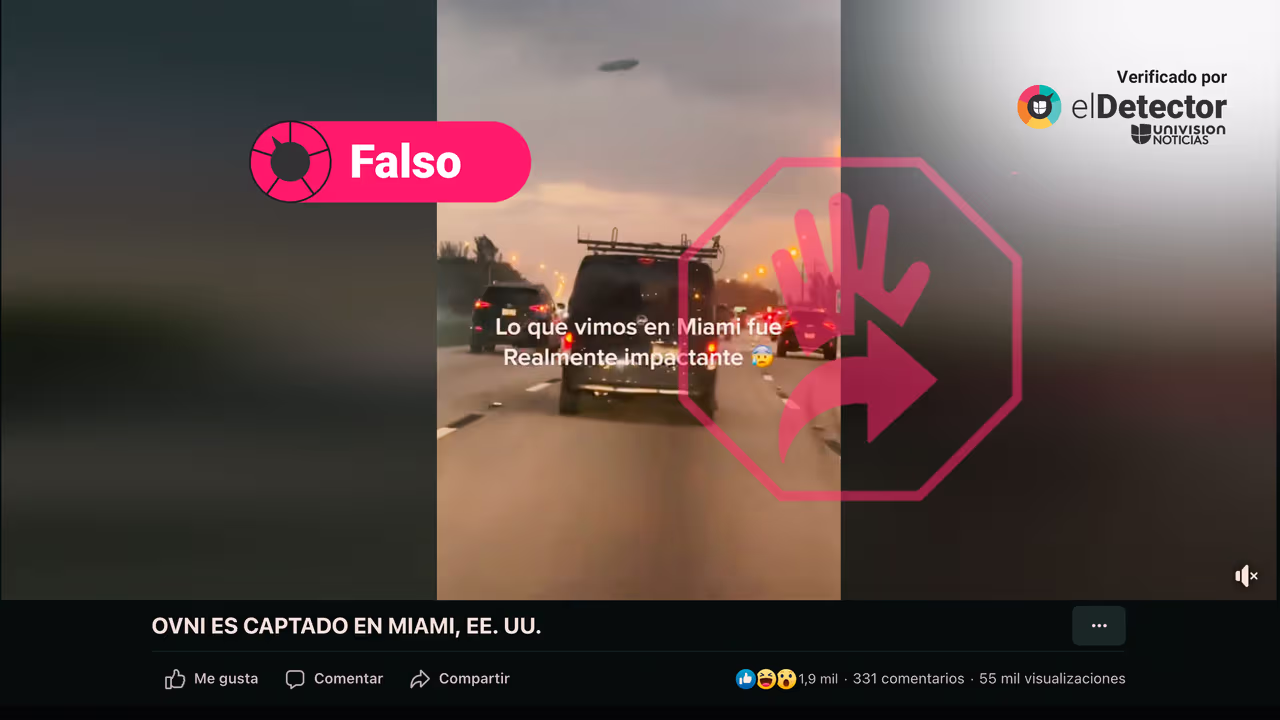Image accompanying Video muestra ovni sobrevolando Miami.