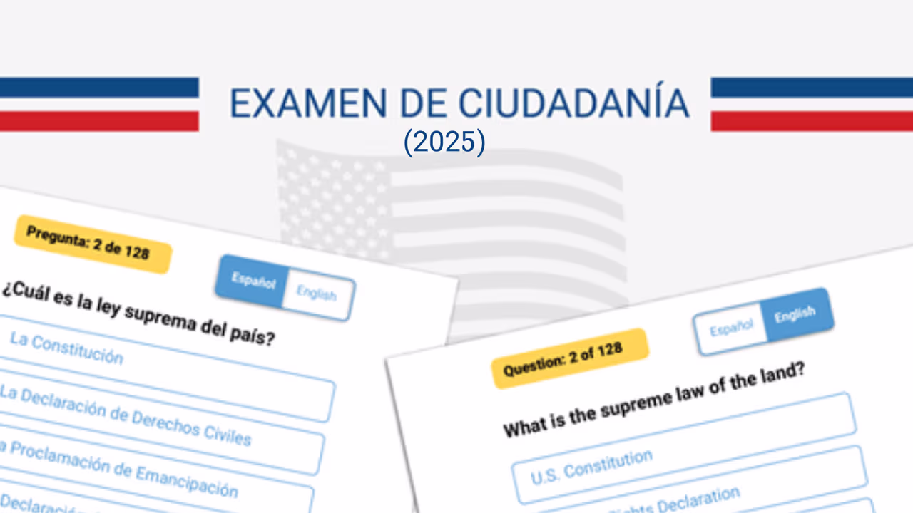 Examen de ciudadanía 2026: cuestionario gratis para practicar preguntas ...