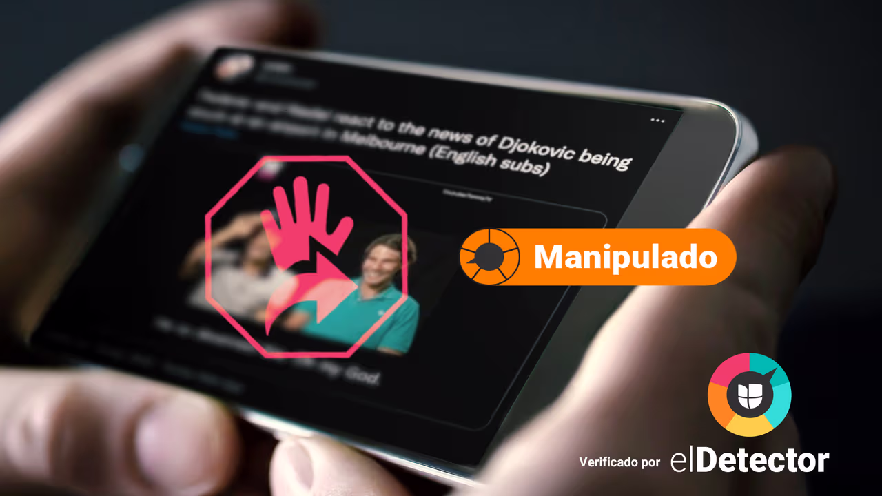 Image accompanying Roger Federer y Rafa Nadal se burlan en un video de la retención de Djokovic en Australia por no estar vacunado.