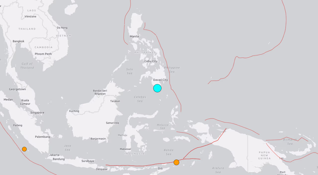 Un terremoto de magnitud preliminar 7.8 azota Filipinas y activa la alerta de tsunami en el Pacífico