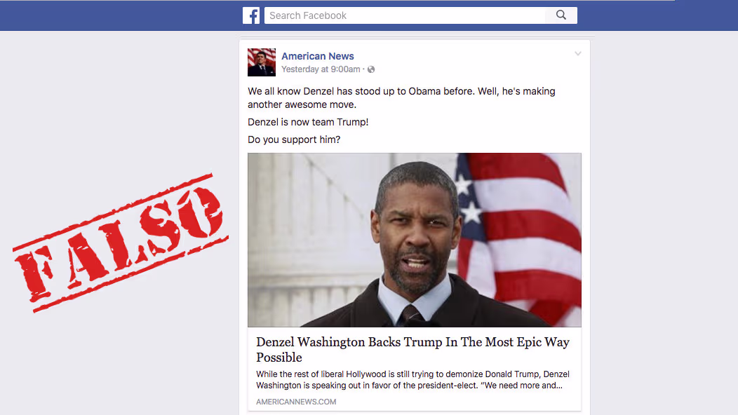 No, Denzel Washington no ha apoyado a Donald Trump | N+ Univision ...