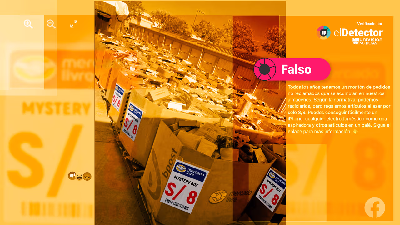 Image accompanying Estas cajas con el logo de Mercado Libre se trata de lotes de productos no reclamados que pueden obtenerse pagando una baja suma de dinero.