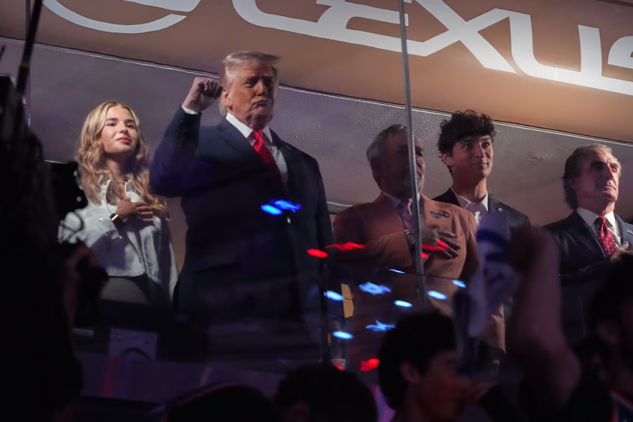 In images: Donald Trump attends Knicks' game between protests and a strong security operation