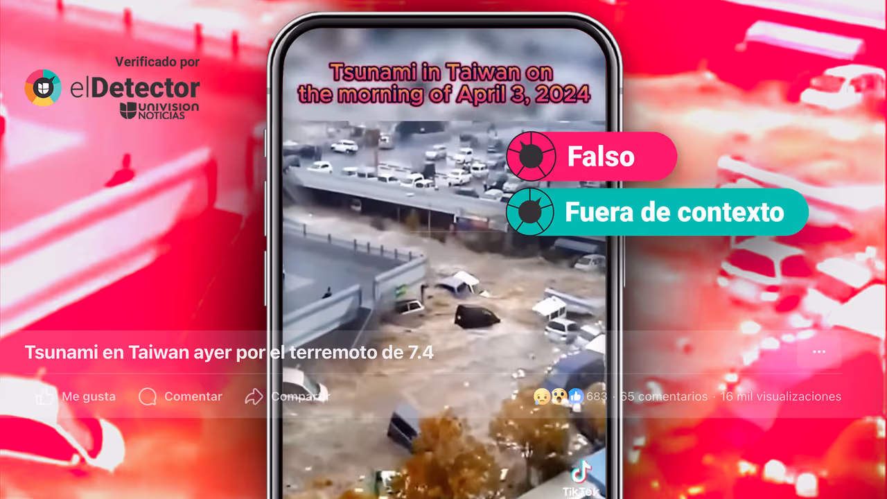 Image accompanying Este video muestra un tsunami ocurrido en Taiwán luego del sismo del 3 de abril de 2024.