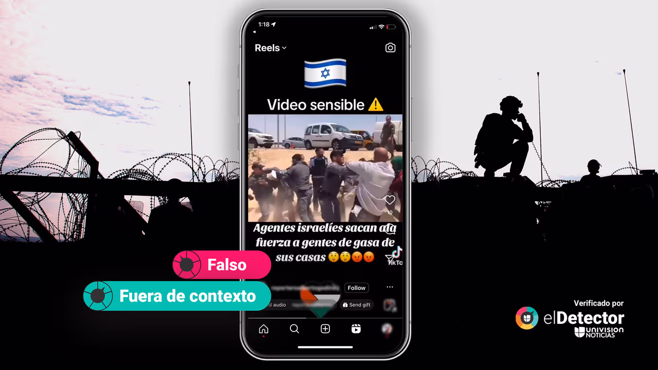 Image accompanying Este video muestra a agentes israelíes que sacan a la fuerza a gente de sus casas en Gaza.