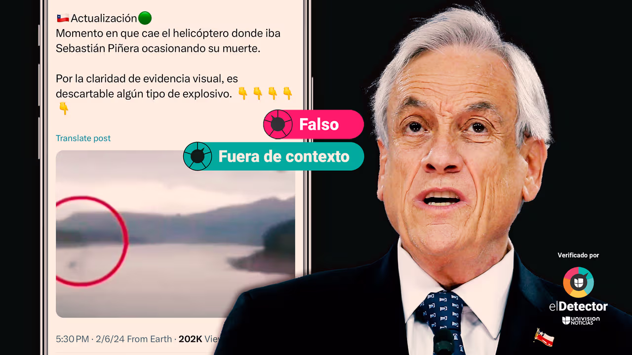 Image accompanying Este video muestra cómo cayó el helicóptero de Sebastián Piñera, expresidente de Chile.