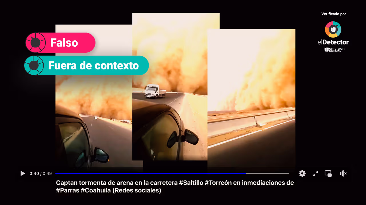 Image accompanying Este video muestra una enorme tormenta de arena en Coahuila, México.