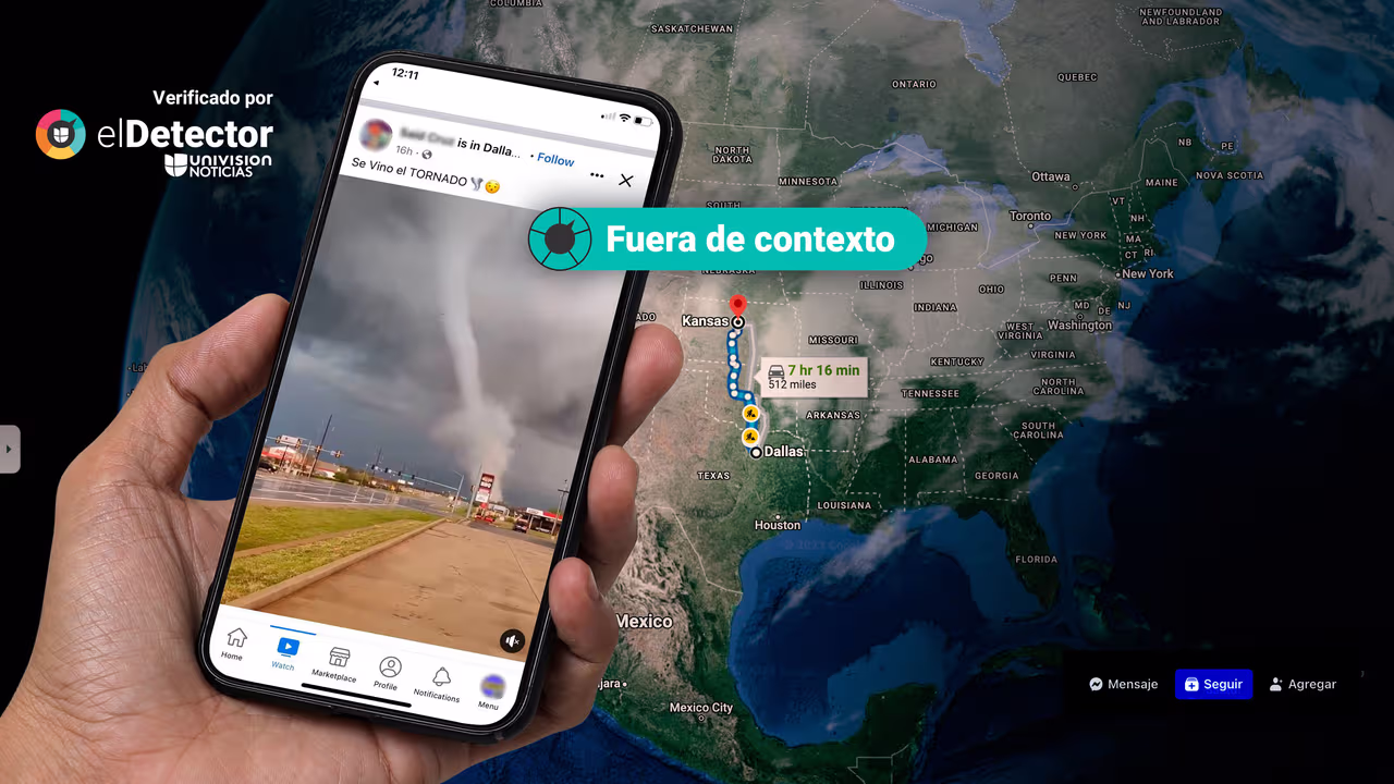 Image accompanying Video grabado desde un cruce de vías muestra cómo "se vino el tornado" en Dallas.