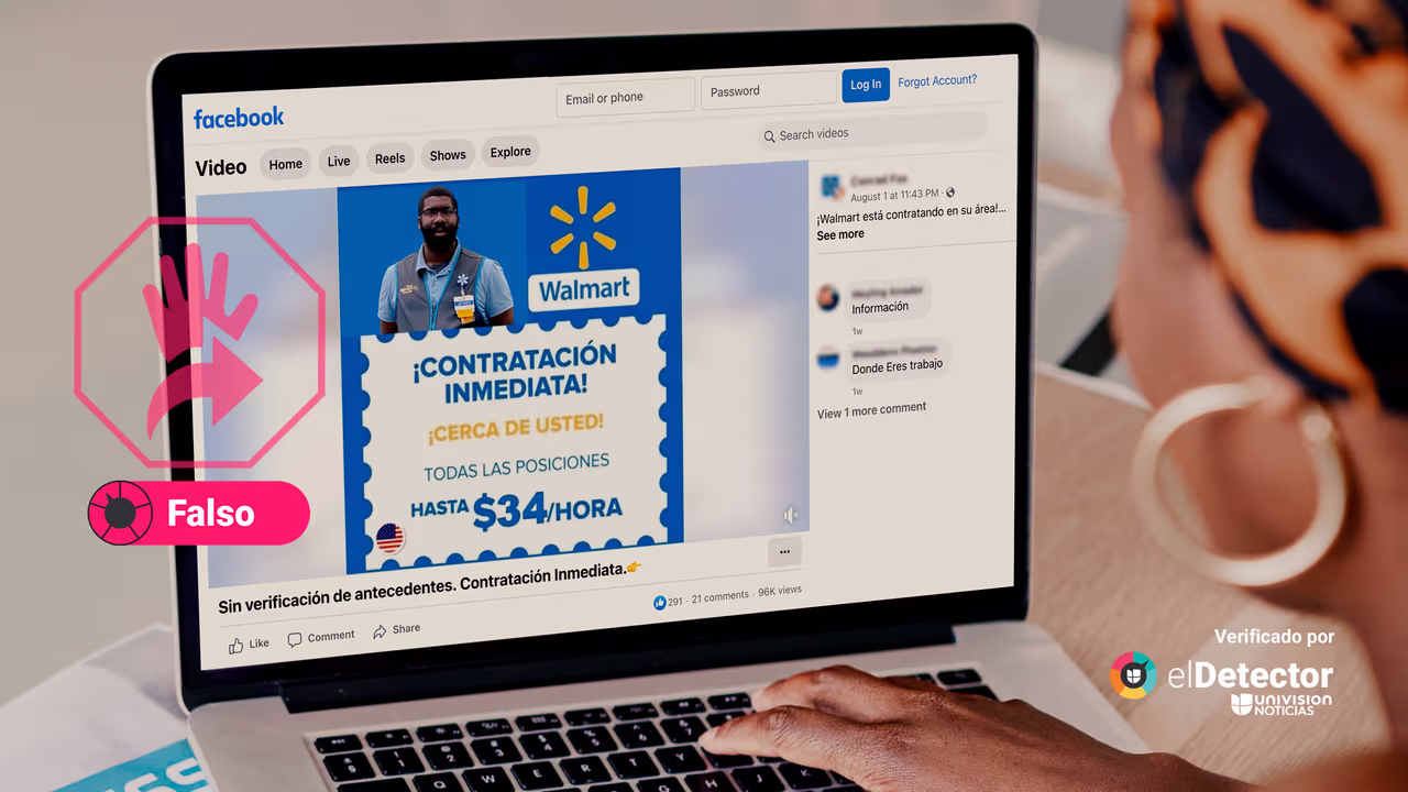 Image accompanying Walmart ofrece contratación inmediata sin verificación de antecedentes.