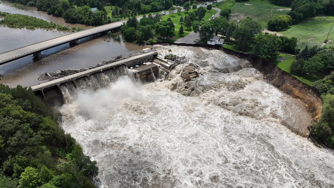 Imágenes de la represa en Minnesota que está en riesgo de colapsar tras ...