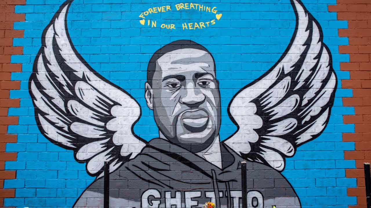 Con este mural rinden un homenaje a George Floyd, el afroestadounidense ...