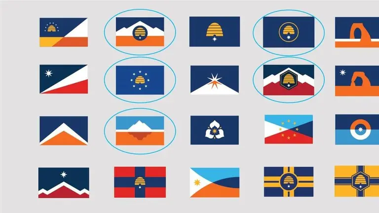 Una Bandera Del Arco Iris En El Desierto Con Montañas Al Fondo