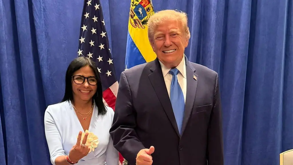 Trump afirma que habló con Delcy Rodríguez sobre elecciones y dice que fue “fantástica”